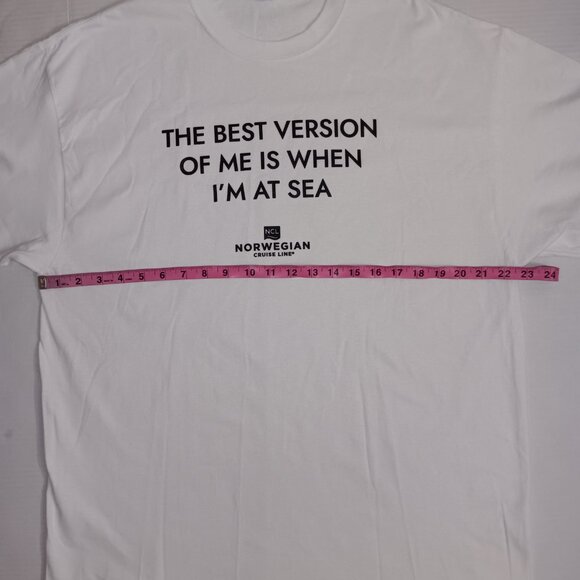 NORWEGIAN CRUISE LINE CREW NECK WHITE TEE - Picture 4 of 10